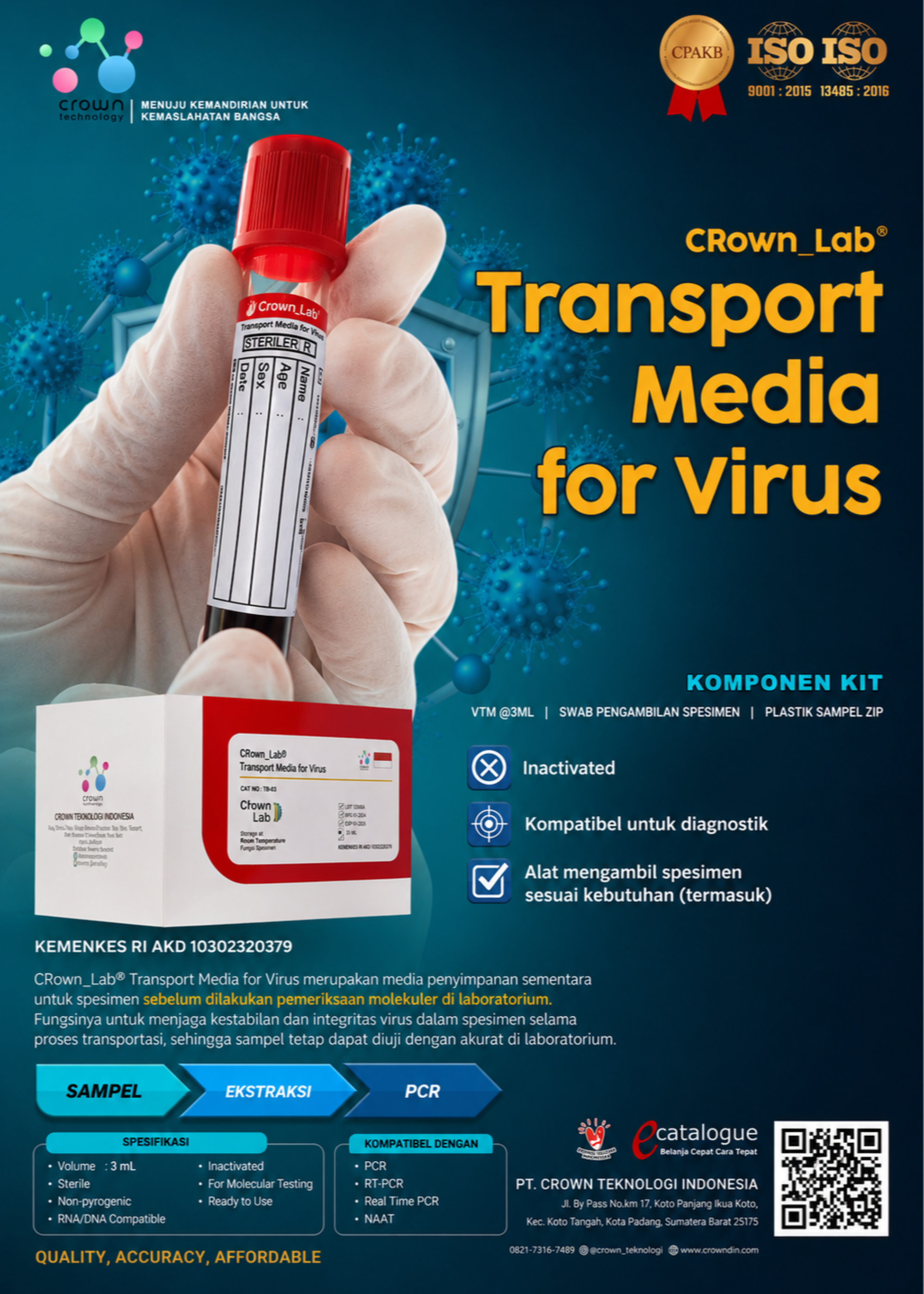 CRown Lab® Transport Media for Virus
